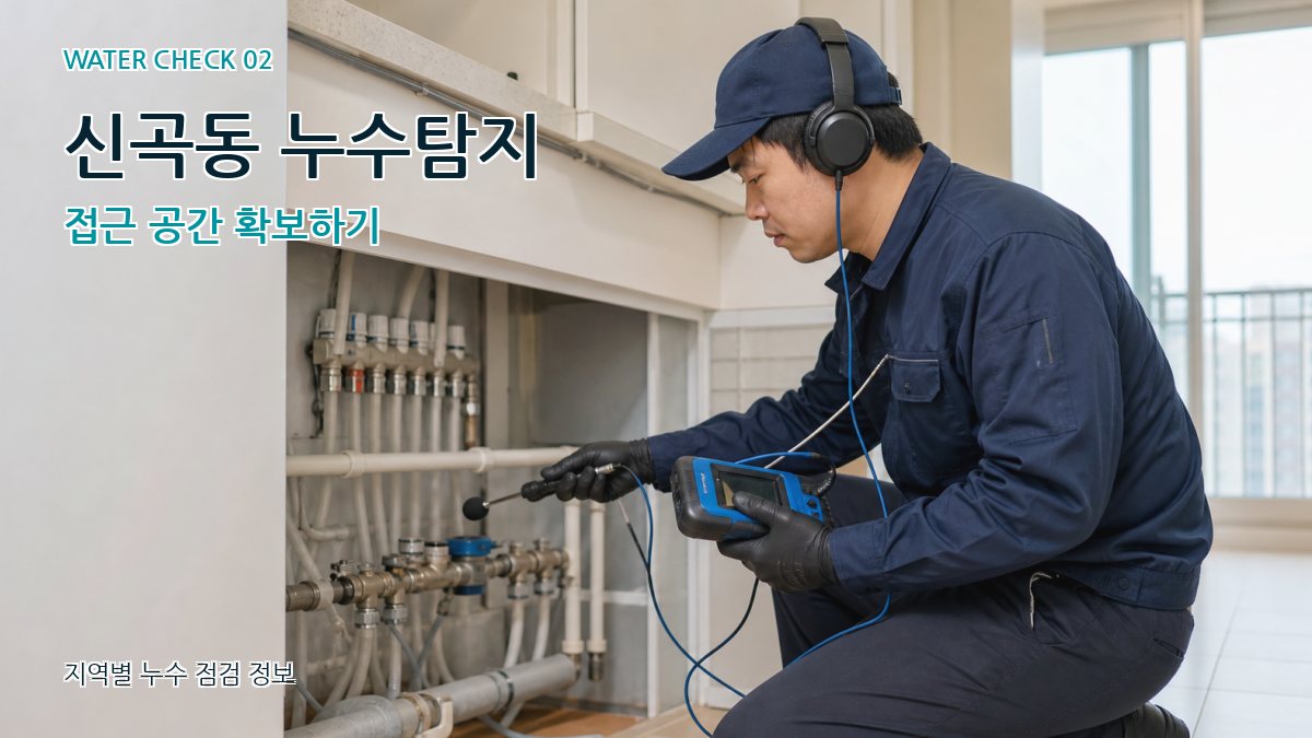 신곡동 화장실누수 누수탐지 이미지