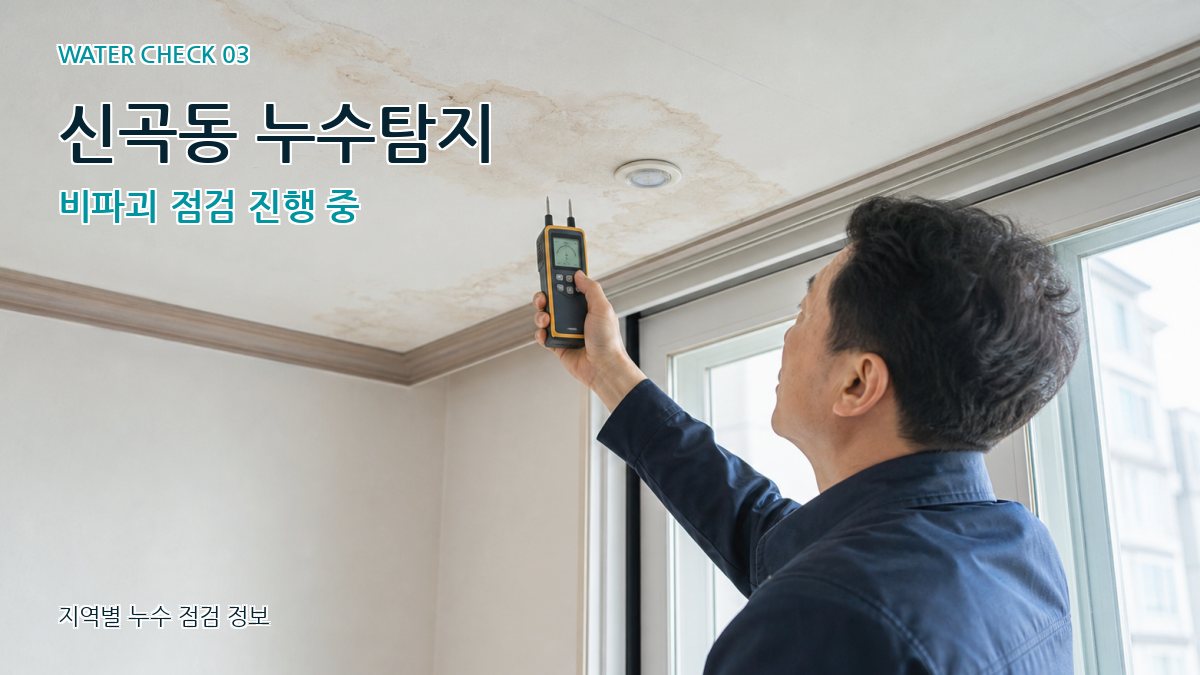 신곡동 천장누수 누수탐지 이미지