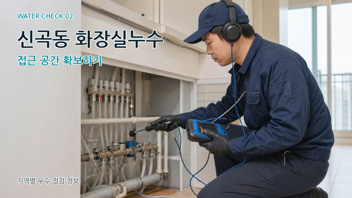신곡동 화장실누수 누수탐지 이미지