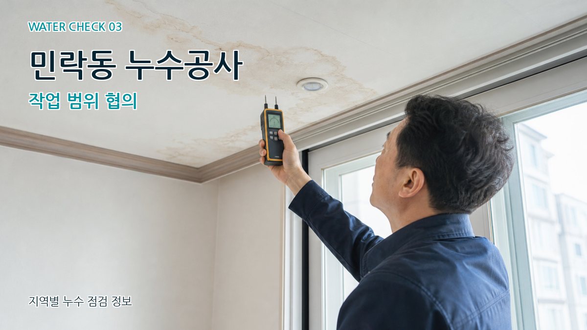 민락동 천장누수 누수탐지 이미지