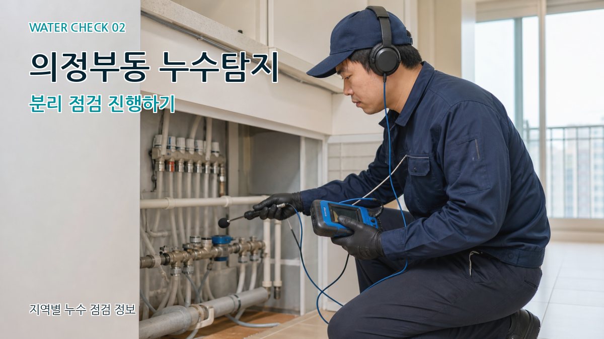 의정부동 화장실누수 누수탐지 이미지