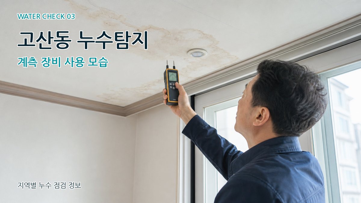 고산동 천장누수 누수탐지 이미지