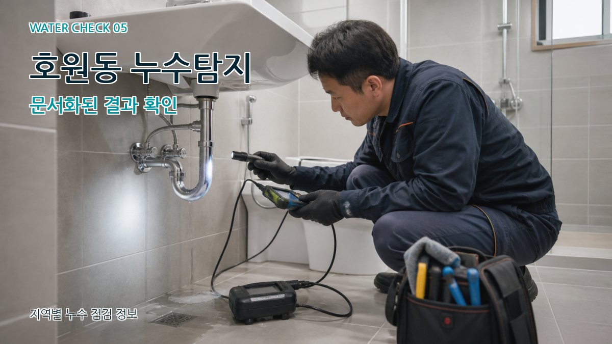 호원동 누수공사 누수탐지 이미지