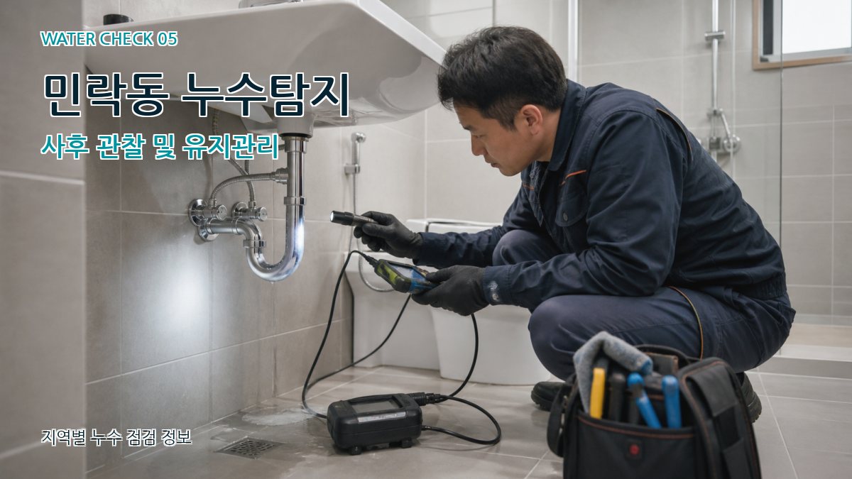 민락동 누수공사 누수탐지 이미지