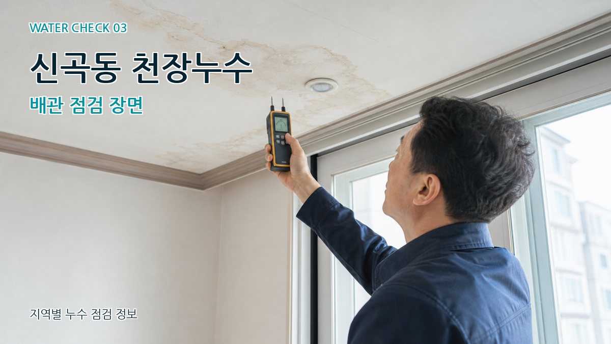 신곡동 천장누수 누수탐지 이미지