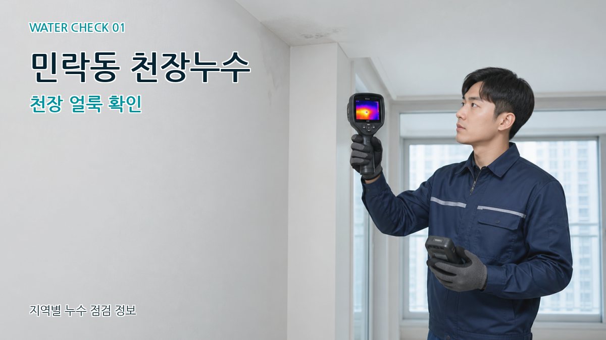 민락동 아파트누수 누수탐지 이미지