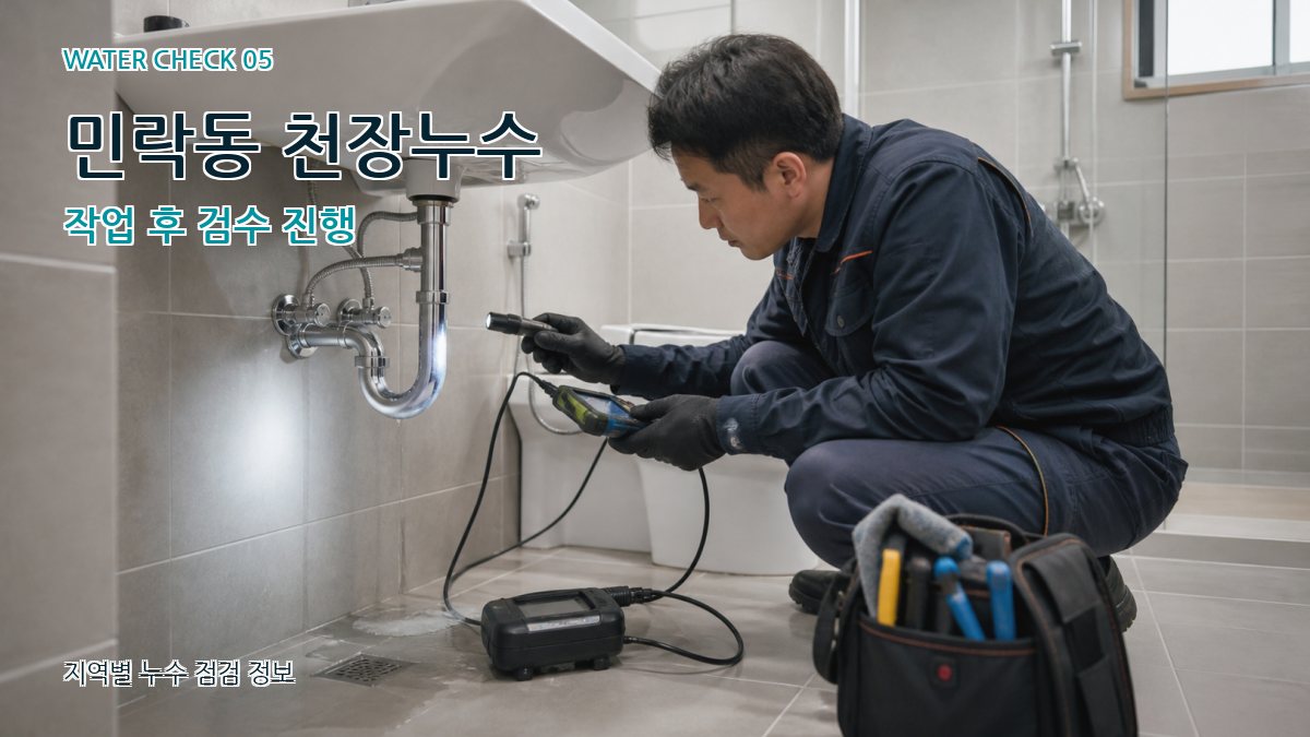 민락동 누수공사 누수탐지 이미지