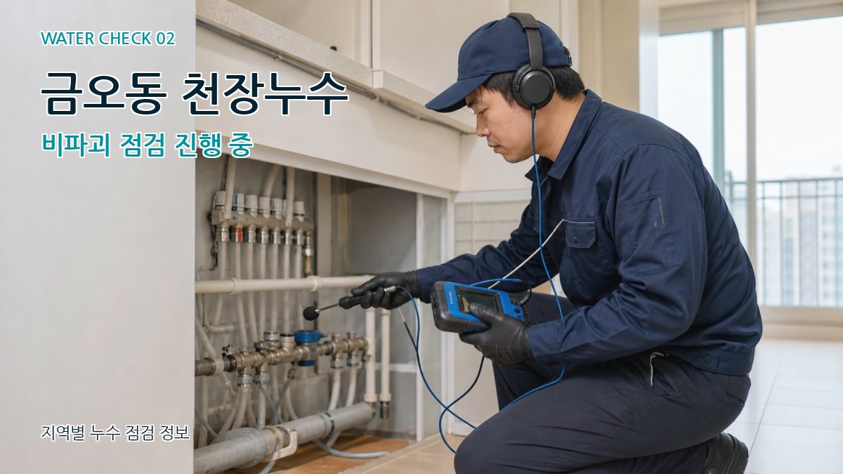 금오동 화장실누수 누수탐지 이미지