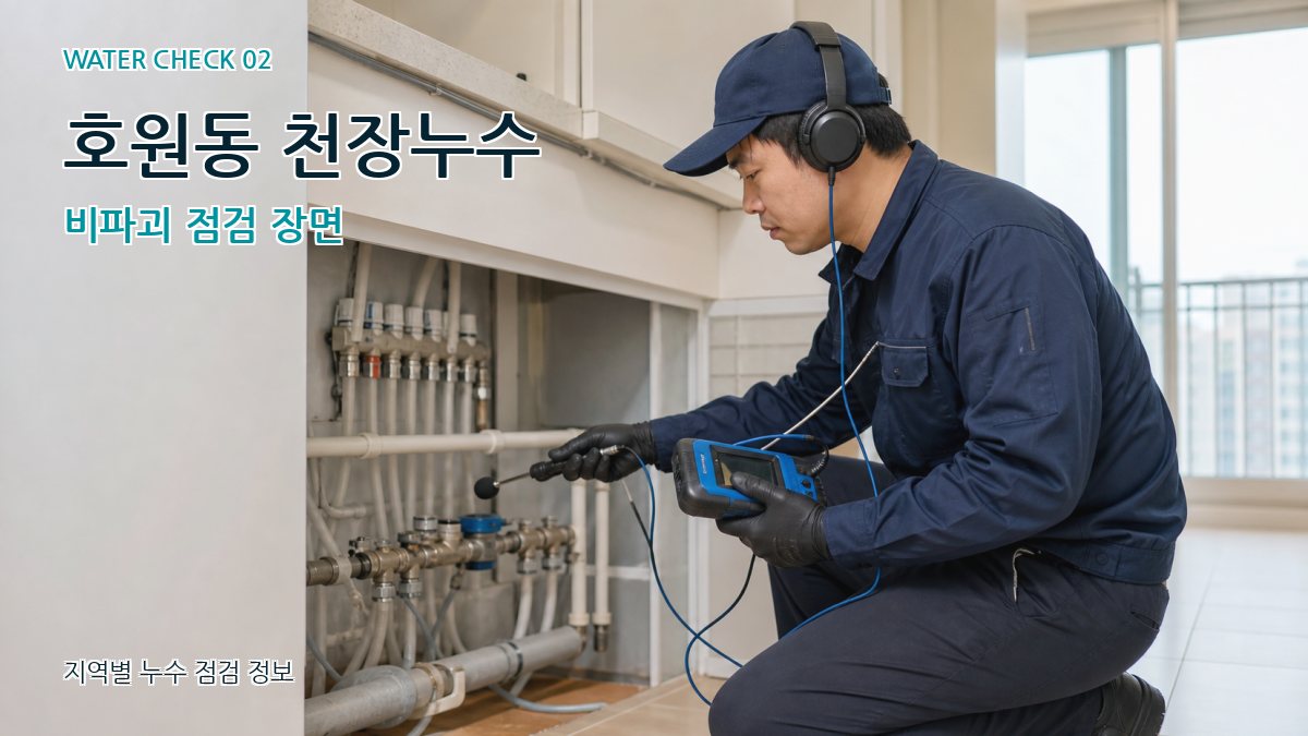 호원동 화장실누수 누수탐지 이미지